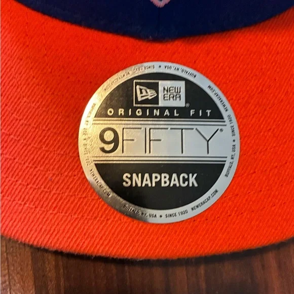 New Era Knicks Snapback in Blue and Orange - Picture 2 of 4